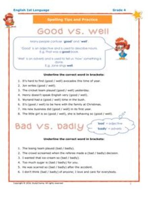 cover image of Grade 4 English: Spelling Tips and Practice Workbook 4